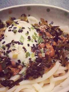 高菜と納豆のぶっかけうどん-レシピのメイン写真