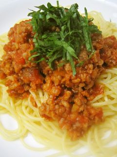 打ち豆と大豆ミートのミートソース風-レシピのメイン写真