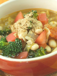 合わせごまたっぷり豆と野菜のスープ-レシピのメイン写真