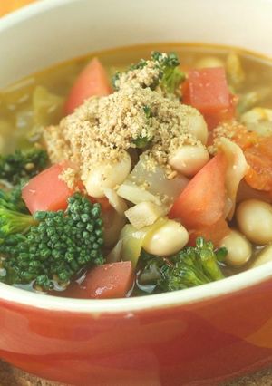 合わせごまたっぷり豆と野菜のスープ-レシピのメイン写真