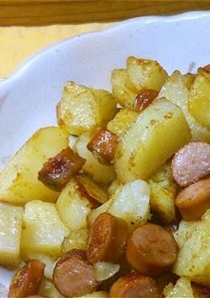 有り合わせでカレー風味ポテトウィンナー-レシピのメイン写真