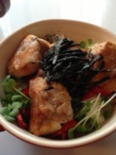 ヘルシー☆肉巻き味噌マヨ丼-レシピのメイン写真