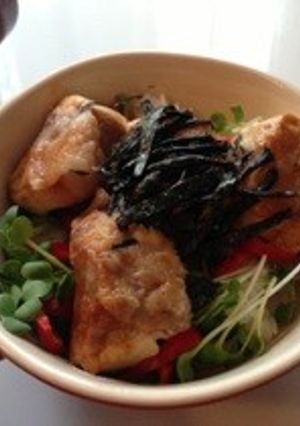 ヘルシー☆肉巻き味噌マヨ丼-レシピのメイン写真