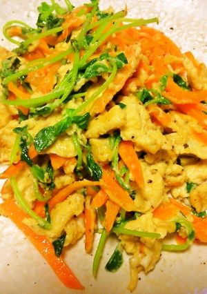豆菜の人参しりしり-レシピのメイン写真