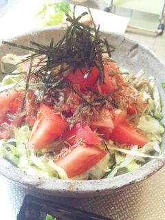 カリカリじゃこふりかけのトマトサラダ-レシピのメイン写真