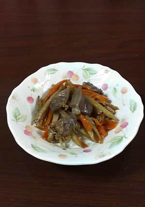 歯ごたえを楽しんで♬砂肝の根菜炒め-レシピのメイン写真