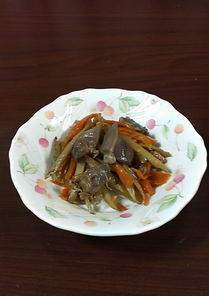 歯ごたえを楽しんで♬砂肝の根菜炒め-レシピのメイン写真