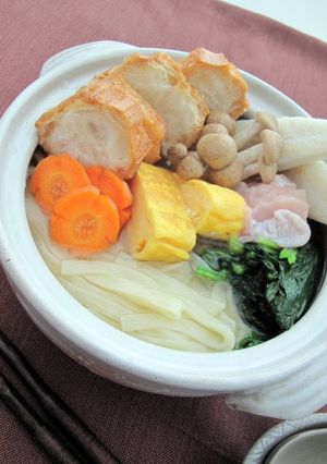 がんばれ東北！鶏塩鍋焼きうどん-レシピのメイン写真