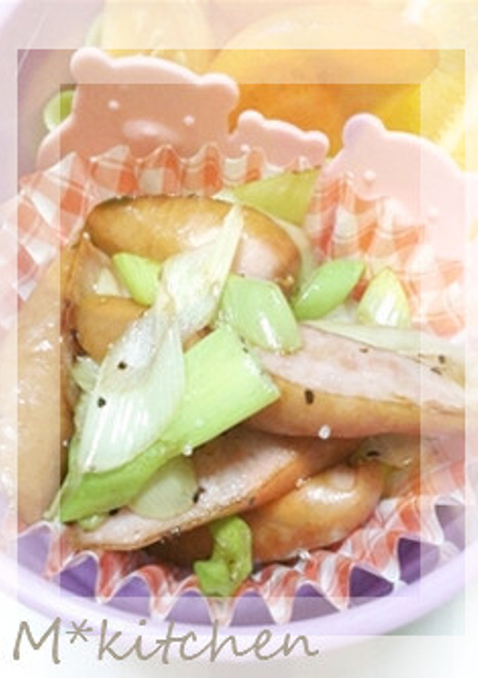 ネギとソーセージの簡単炒め♡お弁当に☆-レシピのメイン写真