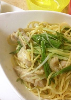 鶏の塩麹和風パスタ♪袋で簡単☆-レシピのメイン写真