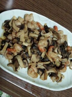 キノコとエビのバター炒め*-レシピのメイン写真