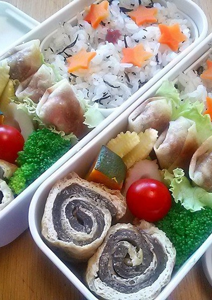 お弁当に♪油揚げと蒟蒻の巻き巻き-レシピのメイン写真