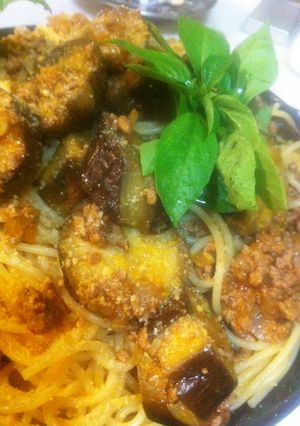 挽肉とナスのパスタ-レシピのメイン写真