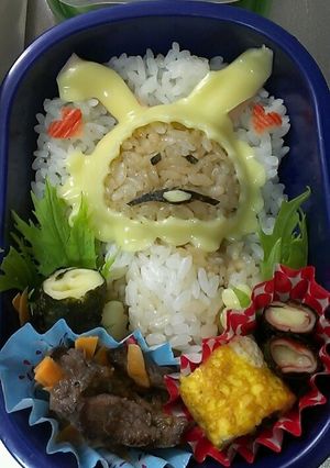 キャラ弁~白うさぎなめこ~-レシピのメイン写真