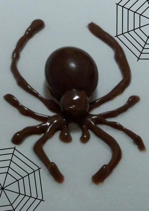 ハロウィンにも♪チョコで蜘蛛-レシピのメイン写真