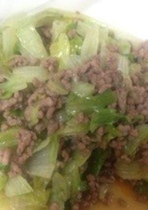 レタスの挽肉炒め-レシピのメイン写真