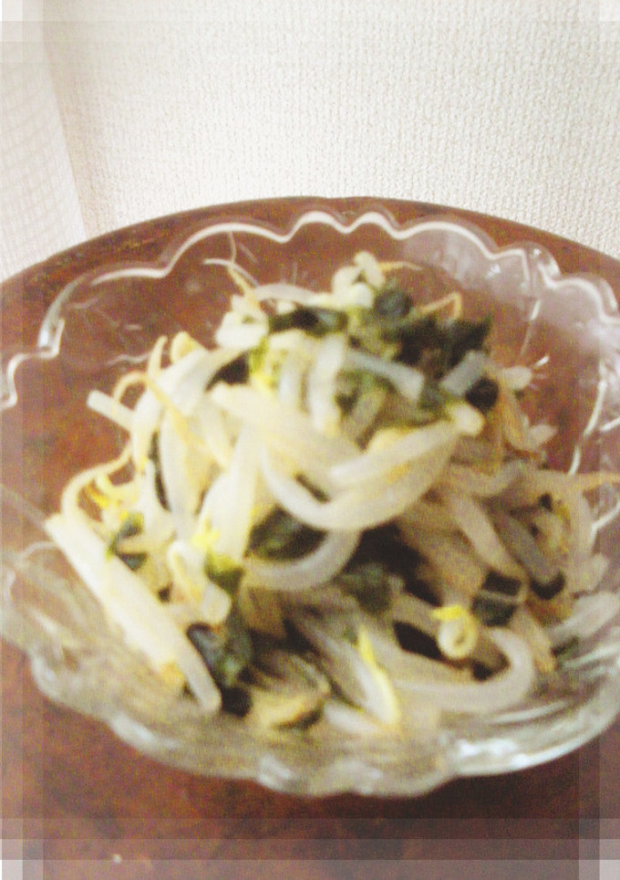 簡単副菜♪もやしとわかめのさっぱり和え-レシピのメイン写真