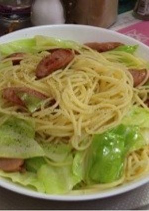 キャベツとウインナーで簡単パスタ-レシピのメイン写真