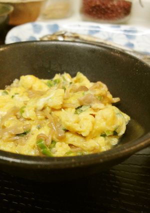 ＊朝食に＊なめ茸とネギの卵炒め＊-レシピのメイン写真