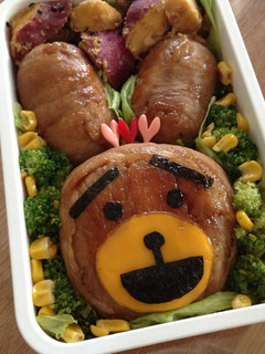 ♥ブサカワうさちゃんの肉巻きおにぎり♥-レシピのメイン写真