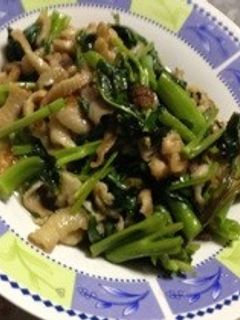 空心菜と鶏皮の炒めもの-レシピのメイン写真