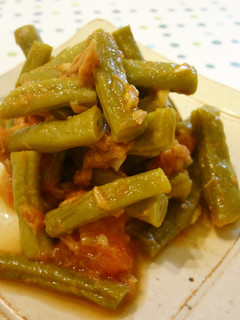 さやいんげんのツナトマト煮♪-レシピのメイン写真