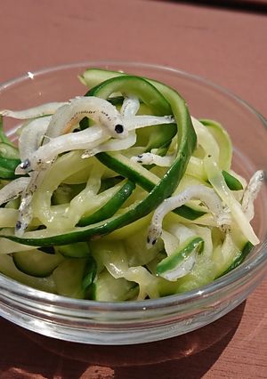 温かいきゅうりは美味い。しらす炒め-レシピのメイン写真