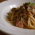 きのこベーコンのオイバタ醤油スパゲティー