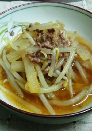 汁まで飲み干す☆大根ともやしの麻婆風-レシピのメイン写真
