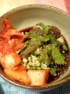もずく酢とオクラのキムチ和え-レシピのメイン写真