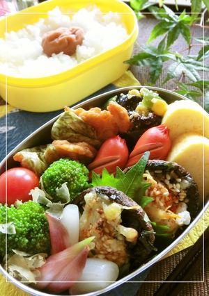 粉わかめと味付たらの椎茸傘焼き-レシピのメイン写真