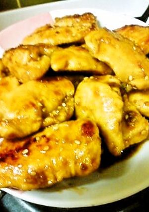 ごま風味☆鶏むね照り焼き-レシピのメイン写真