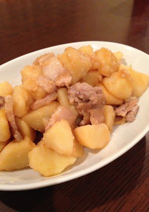 豚バラとじゃがいもで♡簡単♡味噌バター味-レシピのメイン写真