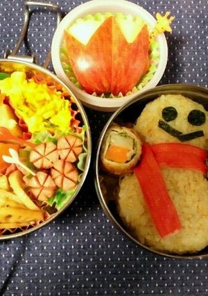 冬っぽい?!雪だるまお弁当♡-レシピのメイン写真