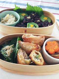 岩手が盛り沢山!揚げない春巻き弁当*-レシピのメイン写真
