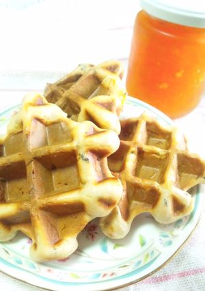 豆腐とHMで紅茶マーマレードワッフル-レシピのメイン写真