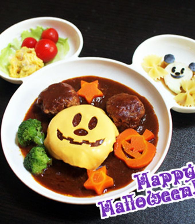 ♡ハロウィンミッキーの煮込みハンバーグ♡-レシピのメイン写真