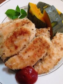 衣付け楽々、揚げないささみフライ-レシピのメイン写真