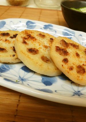 *蓮根の肉詰めの塩焼き*-レシピのメイン写真