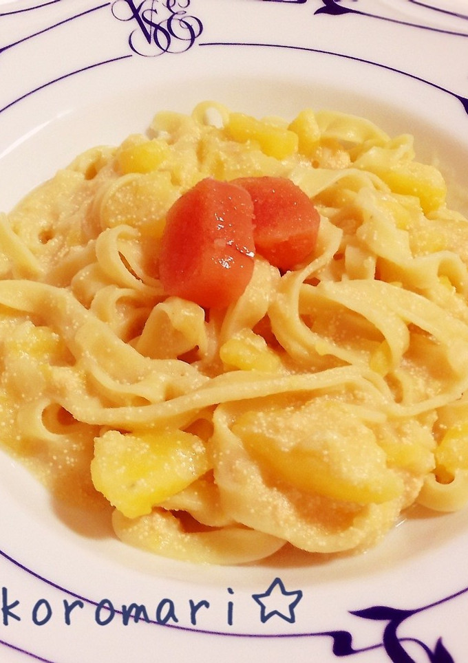 ごろごろポテトのたらこパスタ（乳不使用）-レシピのメイン写真