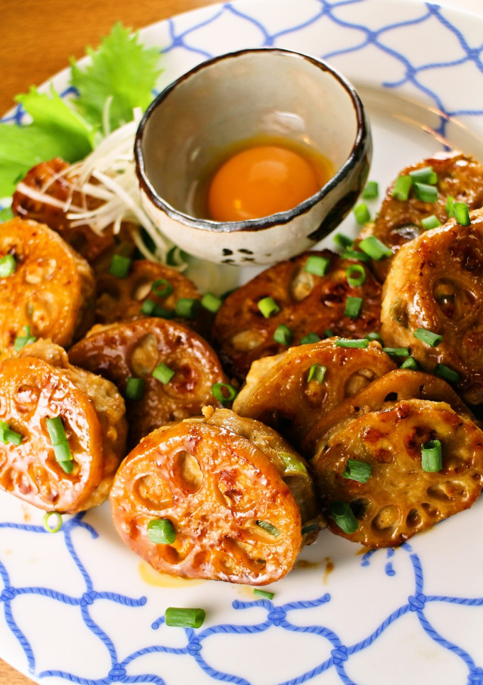 甘辛照り焼き♪れんこんはさみ焼き-レシピのメイン写真