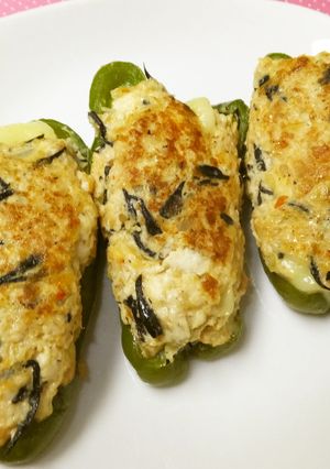 ヘルシーで美味しいピーマンのささみ詰め☆-レシピのメイン写真