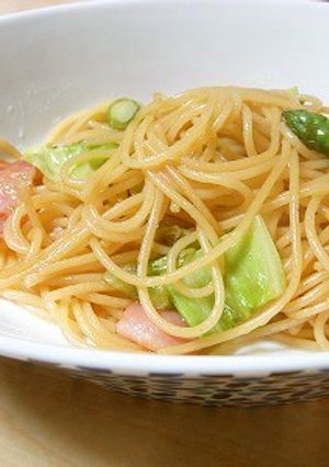 ポン酢で春キャベツとアスパラのパスタ-レシピのメイン写真