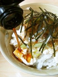 白ネギとじゃこの豆腐丼☆ポン酢をかけてー-レシピのメイン写真