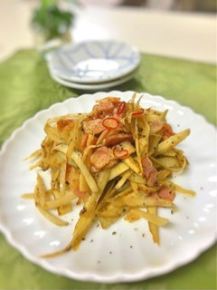 ごぼうのペペロンチーノ風☆-レシピのメイン写真