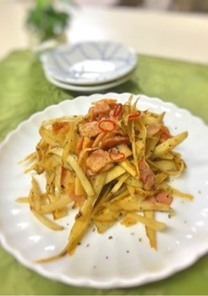 ごぼうのペペロンチーノ風☆-レシピのメイン写真