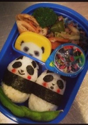キャラ弁♪パンダ弁当♪-レシピのメイン写真