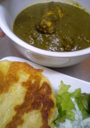 インドカレー　（ほうれん草とチキン）-レシピのメイン写真