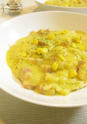 オッサンのコーンスープパスタ-レシピのメイン写真
