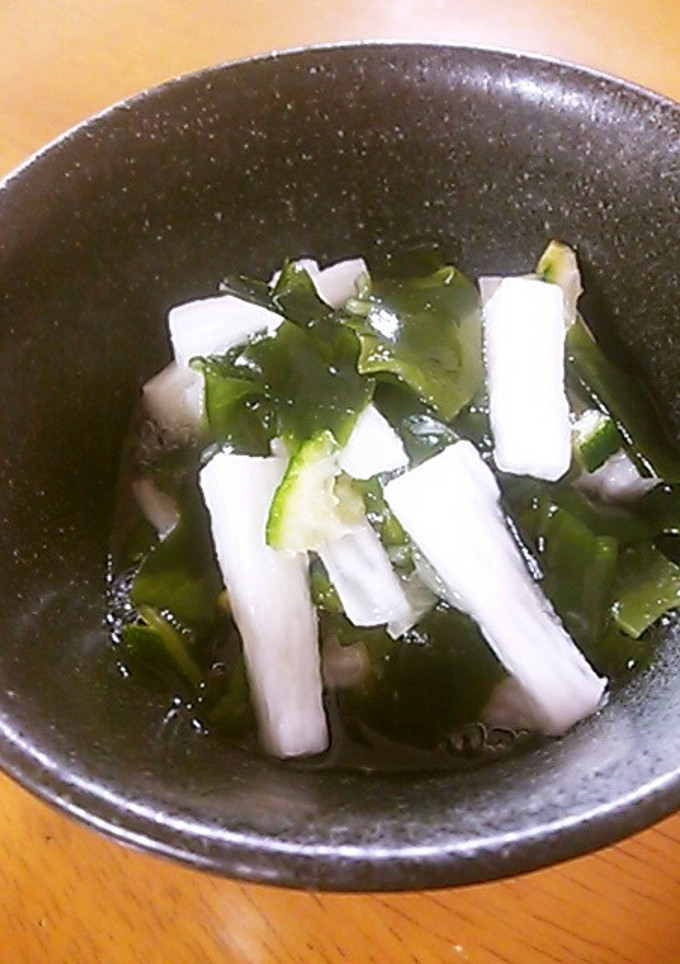 ワカメと長芋とカボスの酢の物-レシピのメイン写真